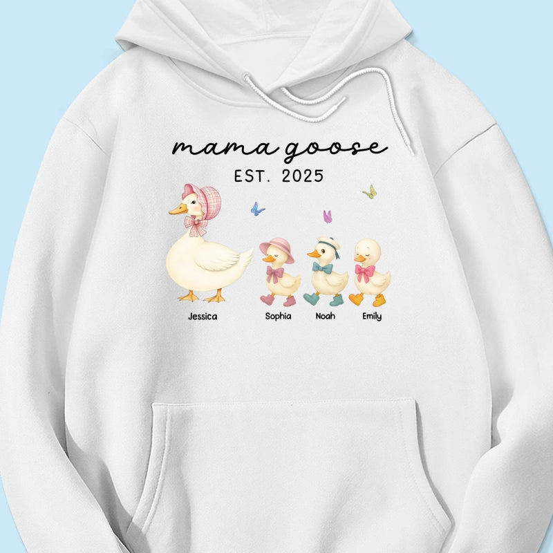 Grandma Goose Mama Goose And Kids Personalized Shirt, Gift