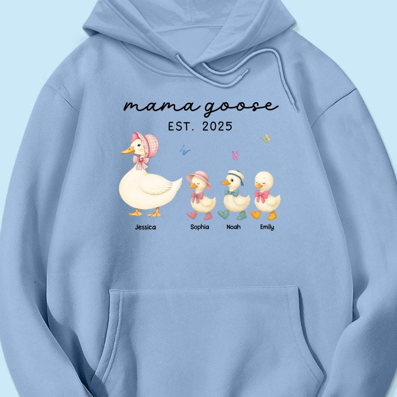 Grandma Goose Mama Goose And Kids Personalized Shirt, Gift