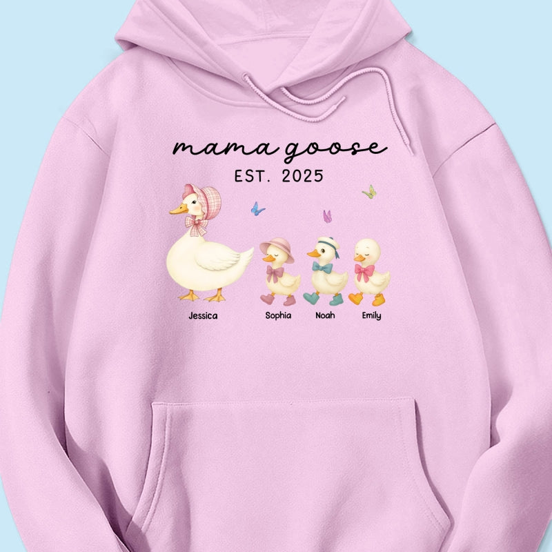 Grandma Goose Mama Goose And Kids Personalized Shirt, Gift