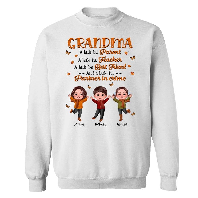 Grandma Fall Season Parent Teacher Best Friend Personalized Shirt