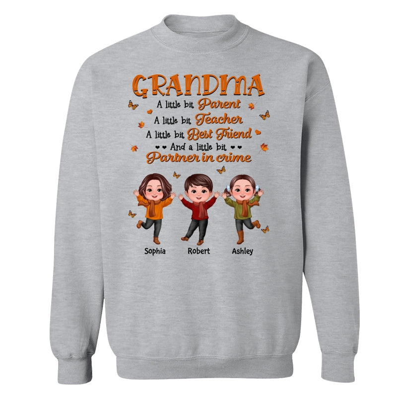 Grandma Fall Season Parent Teacher Best Friend Personalized Shirt