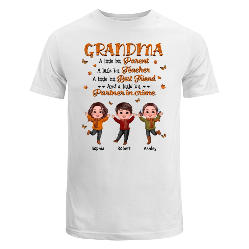 Grandma Fall Season Parent Teacher Best Friend Personalized Shirt