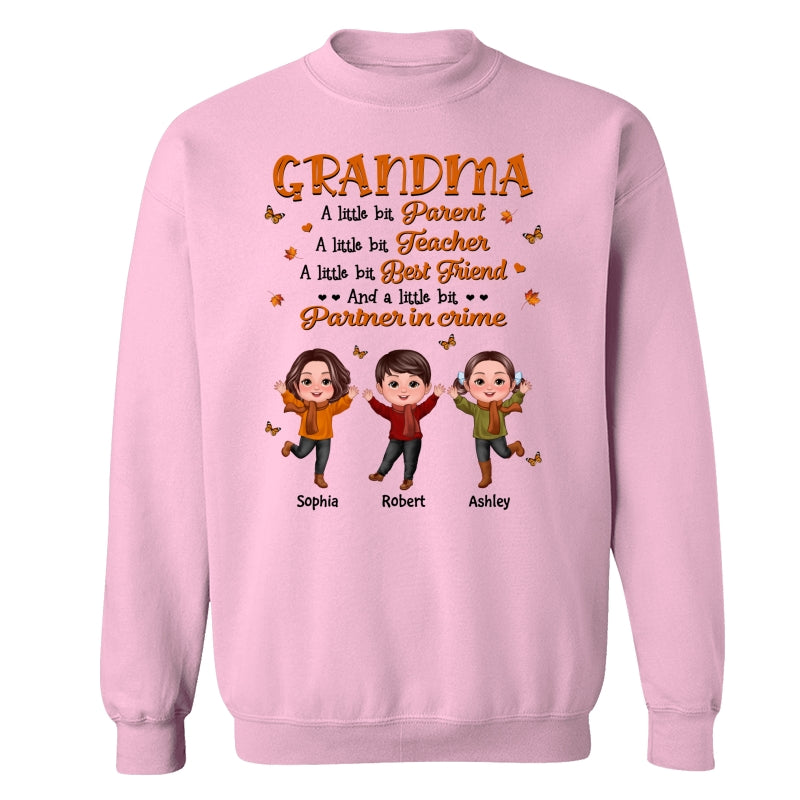 Grandma Fall Season Parent Teacher Best Friend Personalized Shirt