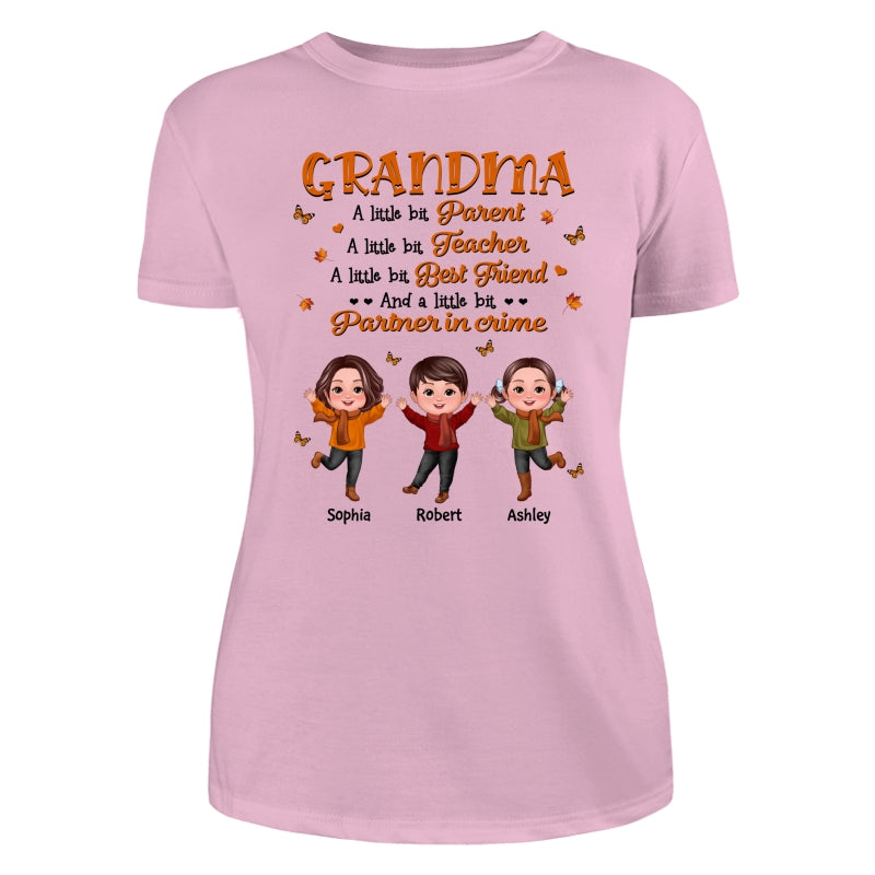 Grandma Fall Season Parent Teacher Best Friend Personalized Shirt